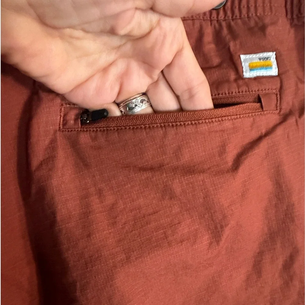 Vuori Ripstop Organic Cotton Shorts Mens XL V370 Elastic Hiking Cargo Athletic - Picture 8 of 12